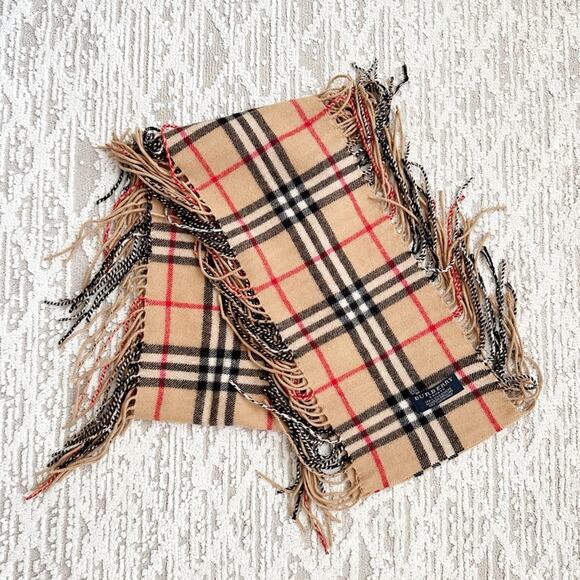 Burberry London Nova Check Fringe Cashmere Scarf - Picture 1 of 7